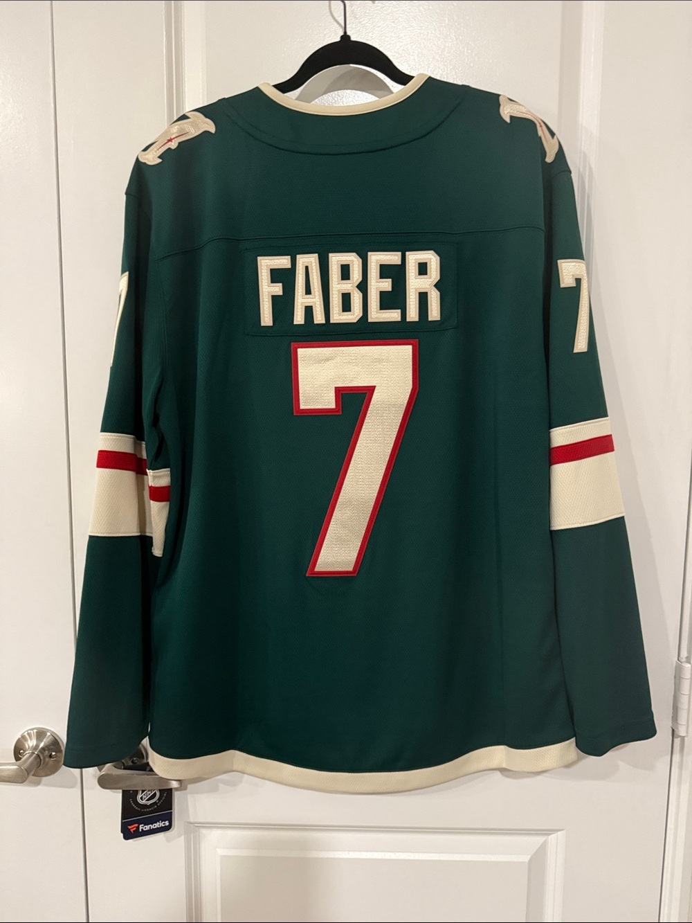 NWT Fanatics Minnesota Wild Brock Faber #7 size M jersey - Picture 8 of 8